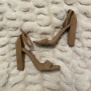 nude ankle strap heels